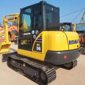 Excavatrice Komatsu d'occasion 5 tonnes PC56, mini-excavatrice sur chenilles en caoutchouc pour usage domestique et agricole - Product Image 1