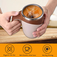 Mug à café intelligent à mélange automatique magnétique électrique en acier inoxydable moderne et écologique, isolation thermique 12-24 heures avec couvercle