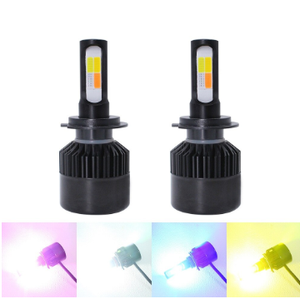 ชุดแปลงไฟหน้า LED H4 4 สี สลับเปลี่ยนได้ ขาว ชมพู น้ำเงินเข้ม เหลือง ชิป CSP 8V 48V 42W IP68 กันน้ำ - Product Image 3