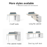 Poste de travail de bureau modulaire convertible moderne pour 2 personnes, en bois, taille et design personnalisables, garantie 10 ans