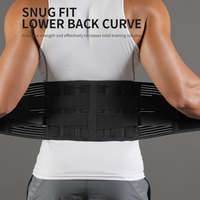 Ceinture de soutien lombaire VBOSi 1 pièce, réglable, double sangle, robuste, pour la musculation, l'haltérophilie, hommes
