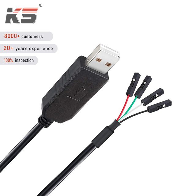 KANGSHENG FTDI FT232 Uart USB to TTL Serial Cable with 4p Dupont Connector
