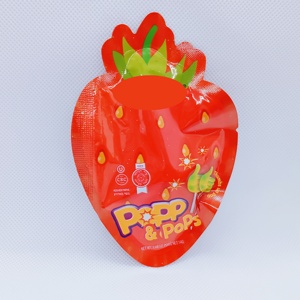 Sucettes classiques aux fruits pour enfants avec bonbons pétillants, en sachets en forme de fruits, très demandées, bonbons Popp and Pops - Product Image 2