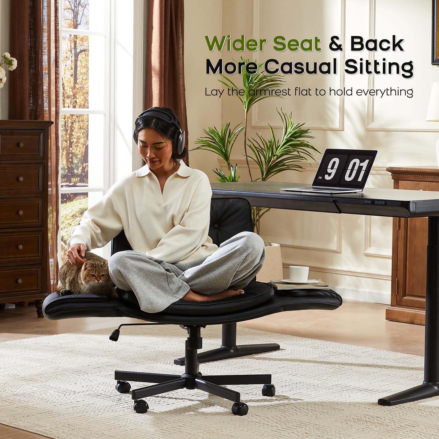 office chair cross legs