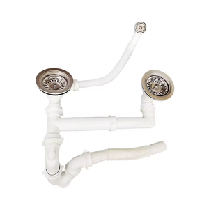 Filtro de fregadero de doble cubeta de gran venta, con escurridor trasero, que ahorra espacio en el gabinete y con tubería de longitud ajustable - Product Image 6