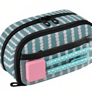 Estuche de Papelería Hawaiano de 2 Compartimentos, Organizador de Almacenamiento con Diseño de Corona de Flores, Estuche Escolar para Adolescentes, Organizador de Caja, Estuche para Lápices para Niñas - Product Image 1