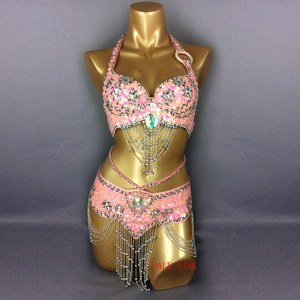 Hot Selling Practice Clothes Suit Performance Costumes <strong>Women</strong> <strong>Belly</strong> Dancing Suite <strong>Belt</strong>+Bra Samba Costumes Rave Outfit - Product Image 1