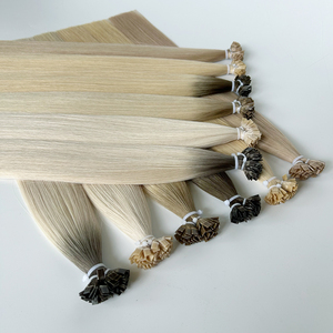 1g'lık Tellerde 50g Keratin Yapıştırıcılı Düz Önceden Bağlanmış İnsan Saçı Ekleri Süper Çift Çekilmiş - Product Image 3