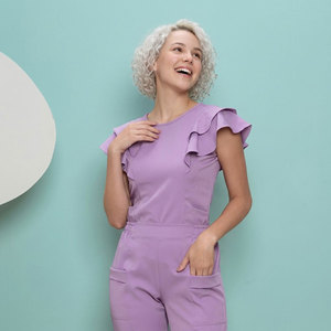 Conjuntos de Uniformes Médicos Premium Personalizados Bestex para Mujer, Pantalones Jogger Elásticos de Moda, Traje de Enfermería con Logotipo - Product Image 4