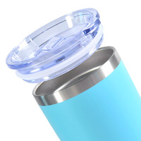 Tasses à café en acier inoxydable à double paroi de 20 oz personnalisées, prêtes à être expédiées, vente en gros, en vrac, avec paille pour les occasions festives