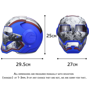 <span class=keywords><strong>Masei</strong></span> 601 demir vatansever Helmetss motosİklet Capacete, lente dupla, viseira İç, kişiselleştirilmiş kask mavi cascos para moto - Product Image 4