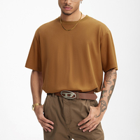 Vente en gros Tenue décontractée douce et confortable T-shirt style papa Coupe ample Streetwear Old Money t-shirt pour hommes