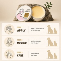 Baume pour pattes de chien 100% biologique, naturel, sûr pour la langue, hydratant, apaisant pour les pattes sèches/gercées, protection hivernale, huile de coco, beurre de karité, 2 oz