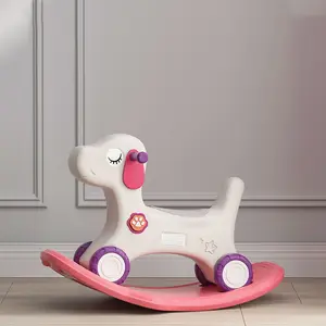 Пластиковая домашняя лошадка-качалка безопасная и стабильная детская игрушка для верховой езды От 1 до 4 лет животных качалка скутер
