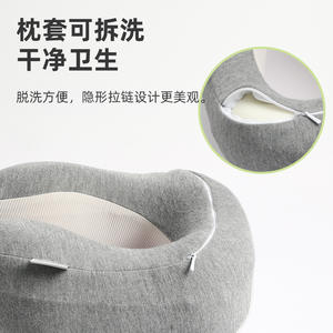 Oreiller cervical en mousse à mémoire de forme en forme de U, 28x26x14cm, portable pour les voyages et la sieste, design uni - Product Image 5