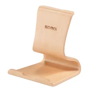 SAMDI Wooden Economically Friendly Hand-made New Style Phone Holder Stand Stable Mobile Phone Mount Display Stand