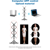 Ologramas pleine grandeur connectés au PC équipement publicitaire épissage ventilateur LED projecteur d'hologramme mural vidéo ventilateur d'hologramme 3D