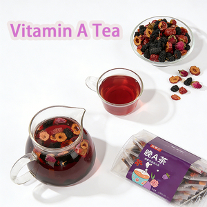 Teh <span class=keywords><strong>Herbal</strong></span> Alami Malam Hari OEM Organic Health Boosting Flower Mulberry Rose dengan Blueberry Black Wolfberry, Sedikit Manis - Product Image 1