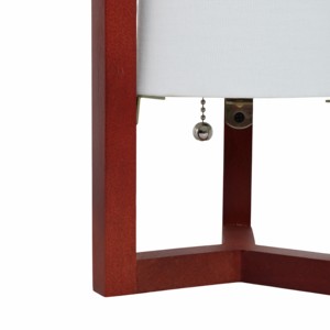 Lampade da Tavolo Cilindriche in Legno con Paralume Bianco, Illuminazione Decorativa per Camera da Letto, Soggiorno, Comodino, Arredamento Casa - Product Image 5