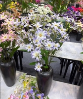 Hochwertige Handgefertigte EVA Künstliche Weiche Weiße Orchidee Yucca Gloriosa Blumenstrauß für Hochzeit Valentinstag Vasen-Dekoration