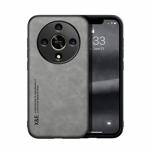 Funda de cuero de lujo para HUAWEI <span class=keywords><strong>Honor</strong></span> X9B/X8B/X7B Silky Feel Lens Funda protectora de cuero esmerilado para teléfono magnético de coche - Product Image 1