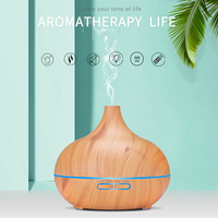Diffuseur d'Arômes Ultrasonique d'Huile Rechargeable USB 300 ml Humidificateur d'Air avec Lumières Colorées