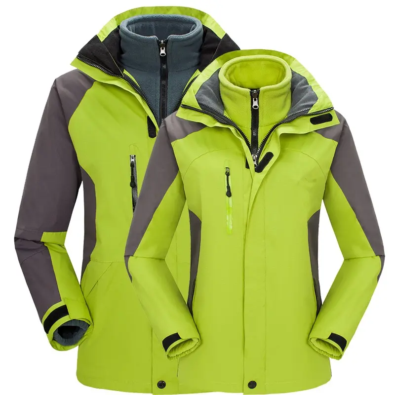 Commercio all'ingrosso Logo Personalizzato Uomini Zip-front foderata In Pile Giacca Da Trekking Giacca Softshell Giacca