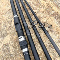 Canne à pêche télescopique SEEHOO Fuji 4,2m 4,5m 3 sections en fibre de carbone et de verre pour lancer longue distance