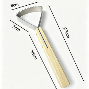 Grattoir à mauvaises herbes manuel double usage pour jardin et ferme, outil de désherbage manuel, grattoir à écorces, râteau à désherber - Product Image 4