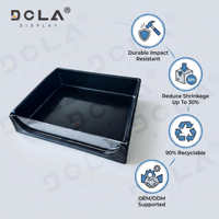 DOLADISPLAY Vacuümgevormde, voedselveilige ABS-displaytray voor supermarkten, voor het opbergen en presenteren van fruit en groenten