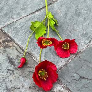LO-592 Nouvelles roses et lys en soie rouges chinoises faites à la main, fleurs artificielles pour la Saint-Valentin, accessoires de photographie, décoration intérieure - Product Image 6