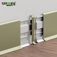 Plinthe murale minimaliste anodisée pour hôtel, protection de carrelage, accessoires de revêtement de sol, plinthe en acier inoxydable à clipser