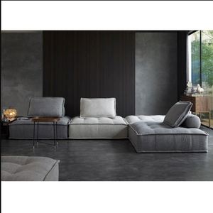 Sala de estar de estilo nórdico moderno, sofá de tela creativo de alta gama, muebles personalizados para tres personas - Product Image 4