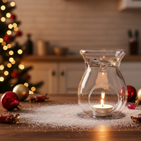 Lampes à parfum en verre borosilicate tendance, brûleurs d'huiles essentielles, diffuseurs d'huiles essentielles, purification de l'air pour la décoration de la chambre
