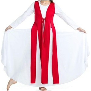 <span class=keywords><strong>Tunique</strong></span> de <span class=keywords><strong>danse</strong></span> de culte métallique pour femme avec fentes latérales (robe blanche non incluse) - Product Image 3