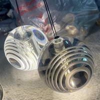 Lámpara Colgante Moderna de Cristal con 3 Bombillas, Iluminación Blanca Neutra, Altura Ajustable, Acabado Cromado, Fácil Instalación