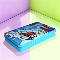Petite boîte en métal rectangulaire personnalisée avec couvercles, mini boîte vide pour bonbons, étui portable pour savon, menthe, biscuits