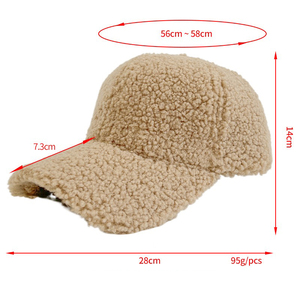 Cappellino da Baseball in Finta Pelliccia <span class=keywords><strong>Teddy</strong></span> Personalizzabile con Logo, Caldo e Morbido, Nuovo <span class=keywords><strong>Cappello</strong></span> alla Moda per Uomo e <span class=keywords><strong>Donna</strong></span> - Product Image 2