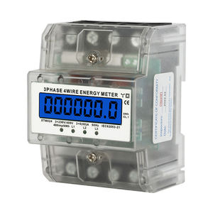 Compteur d'énergie intelligent triphasé à quatre fils pour usage domestique, type rail, avec affichage LCD pour la surveillance de la <span class=keywords><strong>consommation</strong></span> électrique - Product Image 3