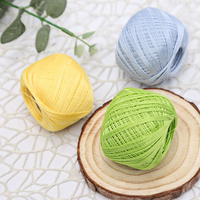 Fil à crocheter et à tricoter 100% coton mercerisé teint à la main, mélange doux et durable pour pulls, couvertures pour bébés, vente en gros