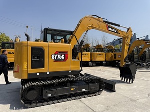 Excavadora de cadenas de alta eficiencia de 7.5 toneladas SY75C, miniexcavadora confiable para carreteras y construcción - Product Image 4