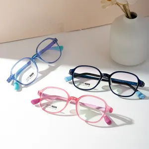高品质儿童眼镜架批发最新廉价时尚眼镜牢不可破柔性儿童眼镜架