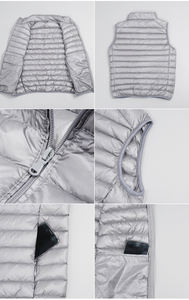 2024 personnalisé hommes mode gilet Gilet pleine fermeture éclair coupe-vent utilitaire bulle pour l'hiver - Product Image 6