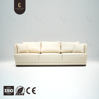 Elegante Ensemble canapé modulable en cuir véritable au design unique et luxueux Canapé de salon à trois places pour villa Mobilier de maison
