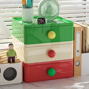 Scatola portaoggetti rettangolare moderna e semplice in plastica impilabile, tipo cassetto, per cancelleria da scrivania e <span class=keywords><strong>organizer</strong></span> per cosmetici - Product Image 1
