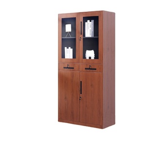 Armario de Oficina Metálico de Alta Calidad con 4 Puertas y Acabado en Madera - Product Image 3