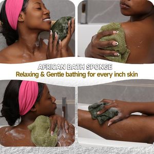 Bath Shower Sponge Green Exfoliating <b>Net</b> For Body Face Gentle Scrubber - Product Image 4