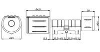 IP66 étanche empreinte digitale serrure à cylindre intelligente Tuya TTLock bouton physique clé sauvegarde Euro serrure à cylindre numérique