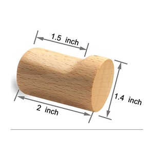 Percheros de Pared Modernos de Madera de Nogal, Forma Triangular, Acabado Pulido, Minimalistas - Product Image 2