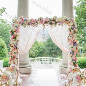 Wintina Heavy Duty <span class=keywords><strong>3x3</strong></span> Metal boda arco telón <span class=keywords><strong>de</strong></span> fondo soporte marco Kit aluminio flor globo tubo cortina para Eventos Cumpleaños - Product Image 4